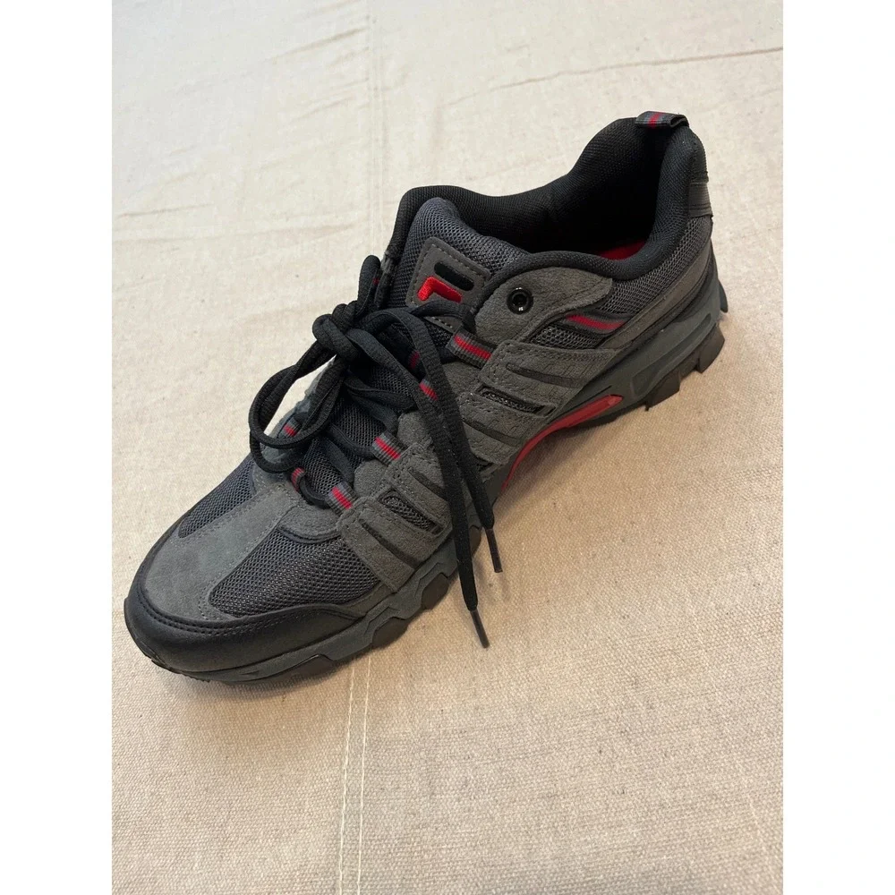Fila Men's Athletic Shoes Sneakers Dark‎ Gray Red Lace Up Size 12